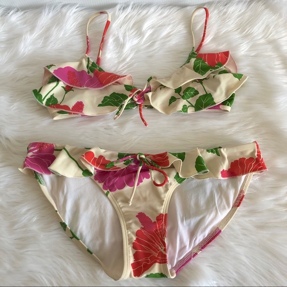 Zimmermann Other - Zimmermann Floral Ruffle Bikini Set